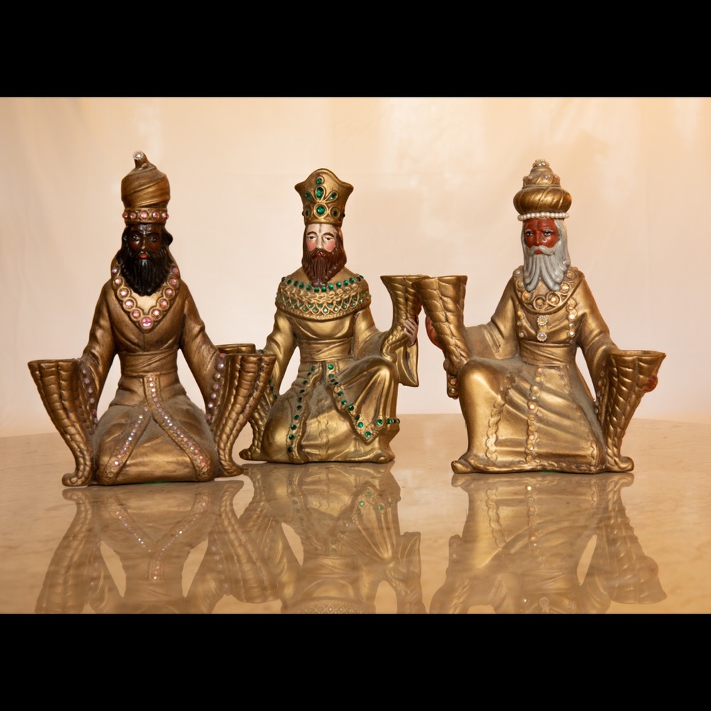 Three kings candle holders CHRISTMAS